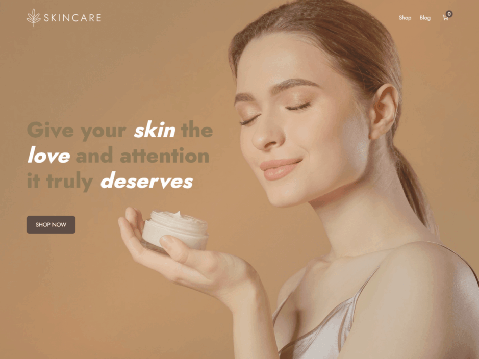 The Skincare theme.
